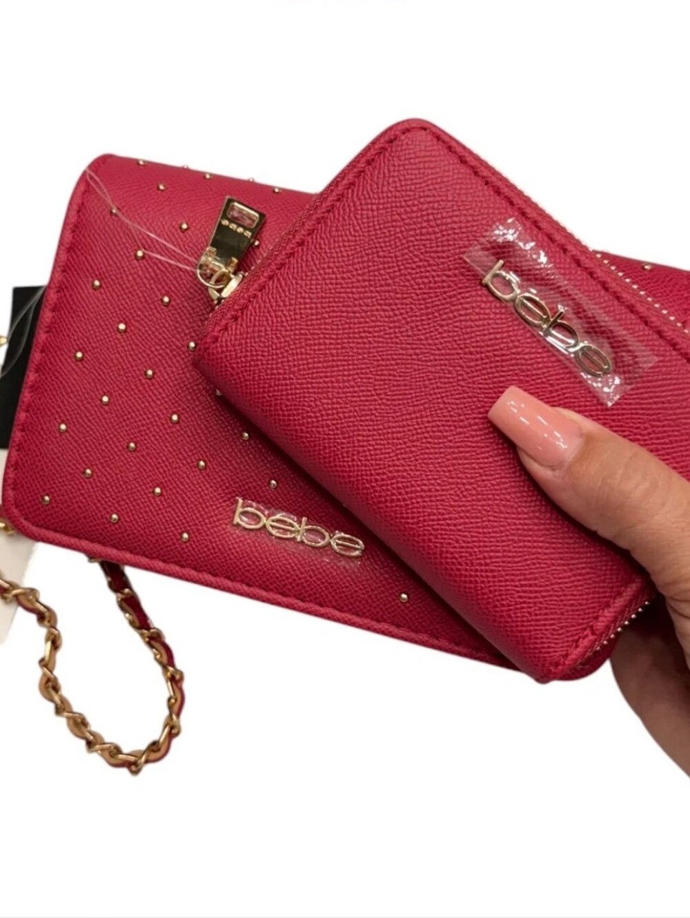 bebe Sagen Studded Crossbody Bag with Zip Wallet Set